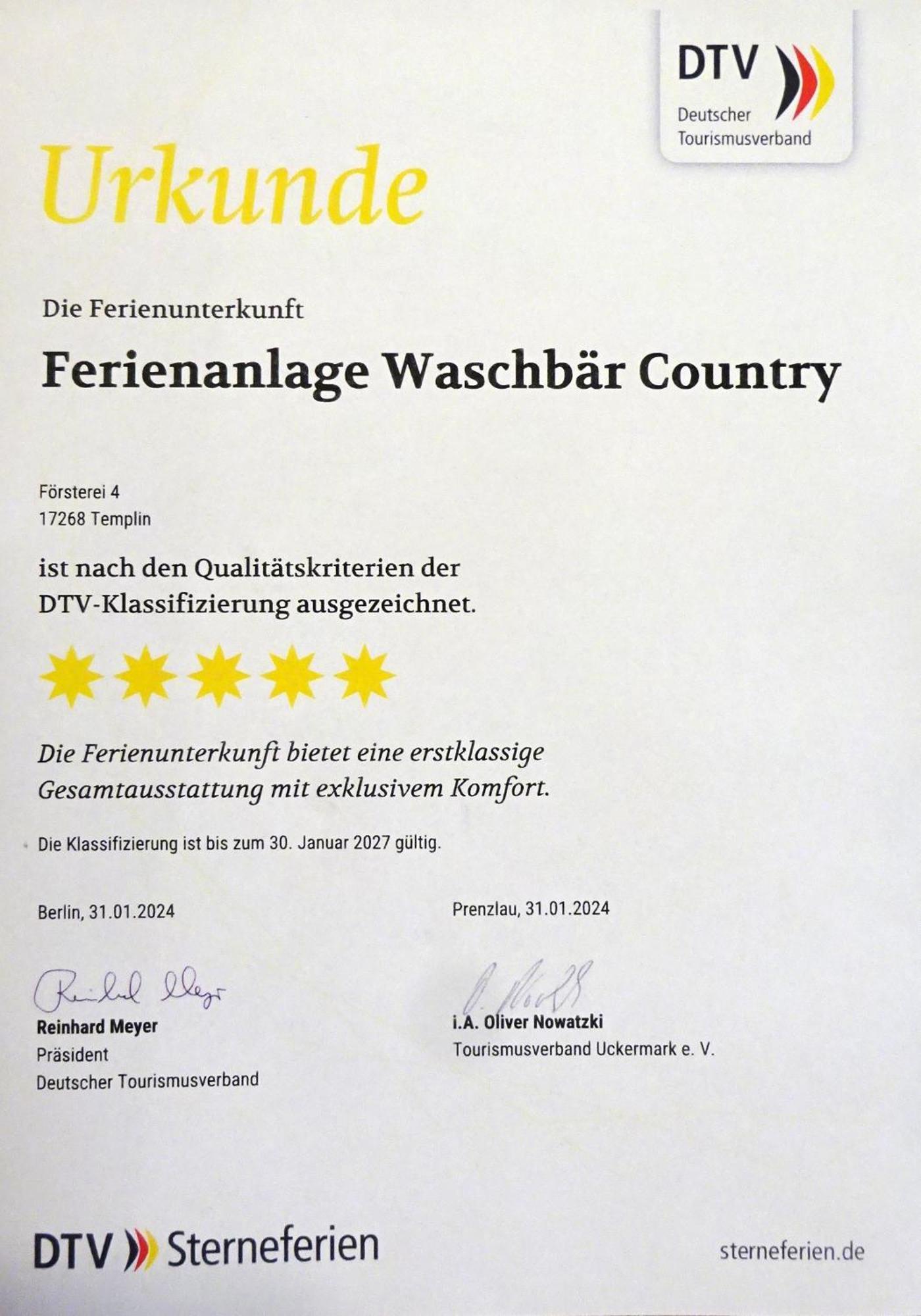 Ferienwohnung Ferienanlage Waschbär Country Templin Exterior foto